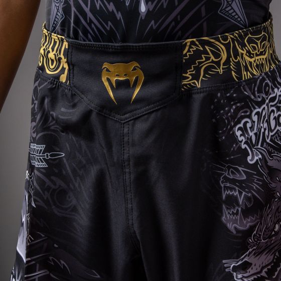 VENUM Wolf Atak 儿童格斗短裤 - 黑/灰色