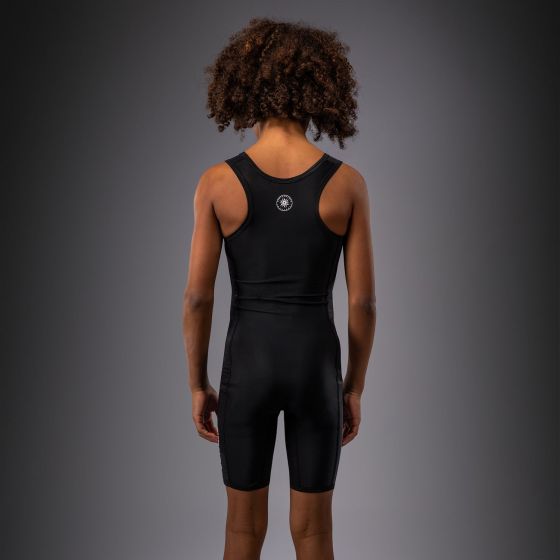 VENUM Challenger 儿童摔跤连体衣 - 黑色