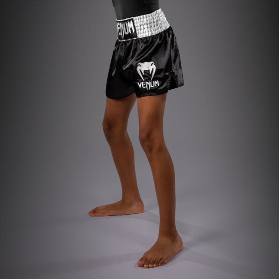 Venum Classic Muay Thai Shorts for Kids - Black/White