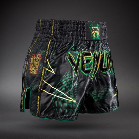 Venum Matupa Muay Thai Shorts - Black/Green/Gold