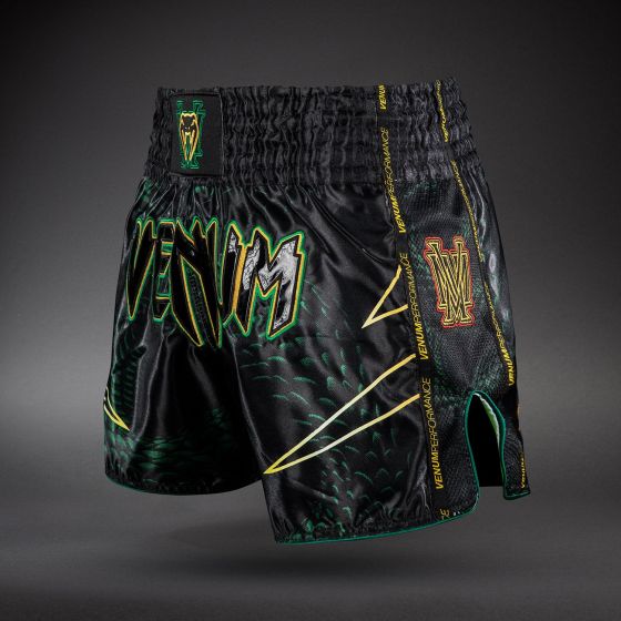 Venum Matupa Muay Thai Shorts - Black/Green/Gold