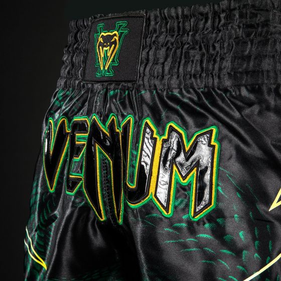 Venum Matupa Muay Thai Shorts - Black/Green/Gold