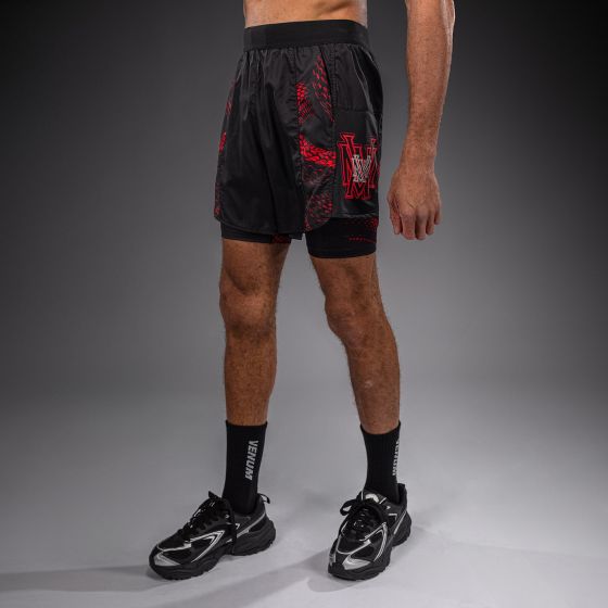 VENUM Matupa 男士训练短裤 - 黑/红/银色