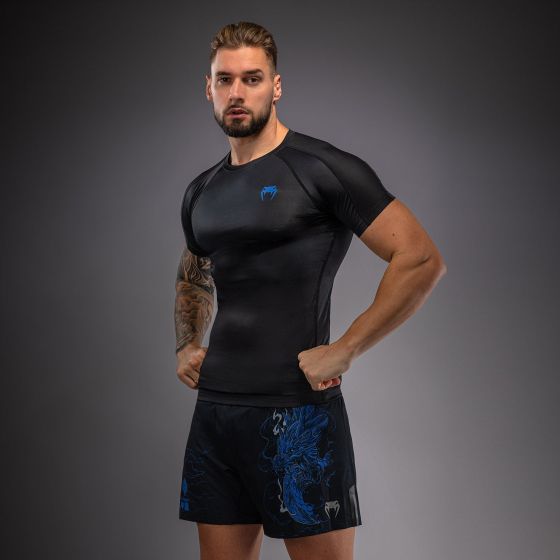 VENUM Thunder Dragon 短袖紧身衣 - 黑/宝蓝色