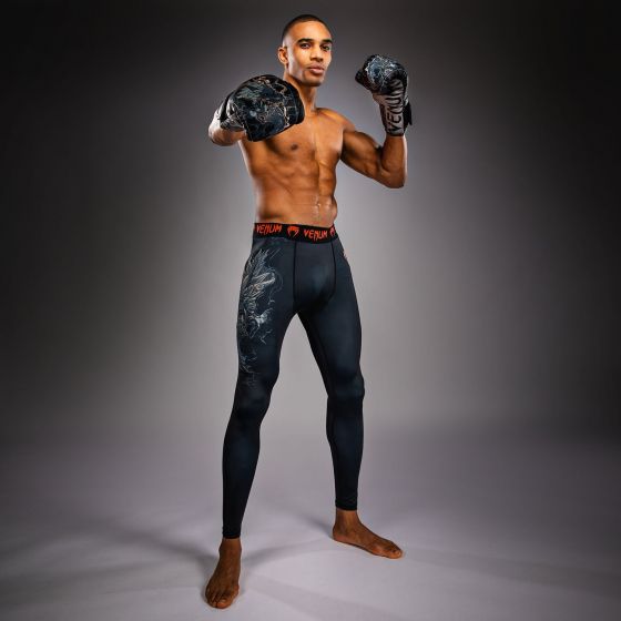 VENUM Thunder Dragon 紧身长裤 - 黑/灰/铜色