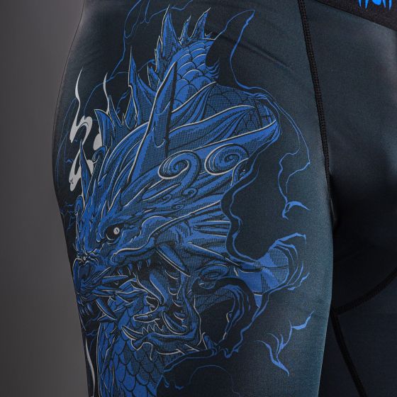 VENUM Thunder Dragon 紧身长裤 - 黑/宝蓝色