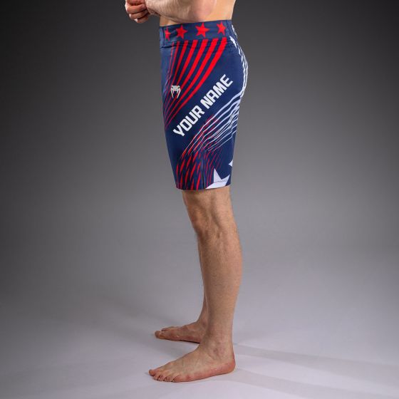 UFC Freedom 250 | VENUM 格斗之夜 男士格斗短裤- 长款 - 蓝/白/红色