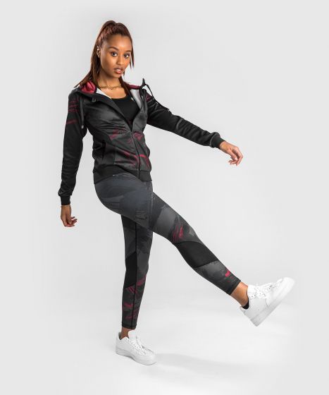 UFC |VENUM Authentic 格斗周 2.0 女士拉链衫 - 黑/红色-