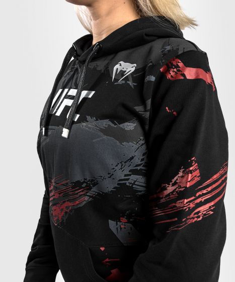 UFC |VENUM Authentic 格斗周 2.0 女士卫衣 - 黑/红色-