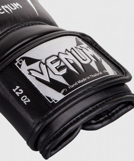 Venum Giant 3.0 拳击手套 - 头层牛皮 - 黑/银