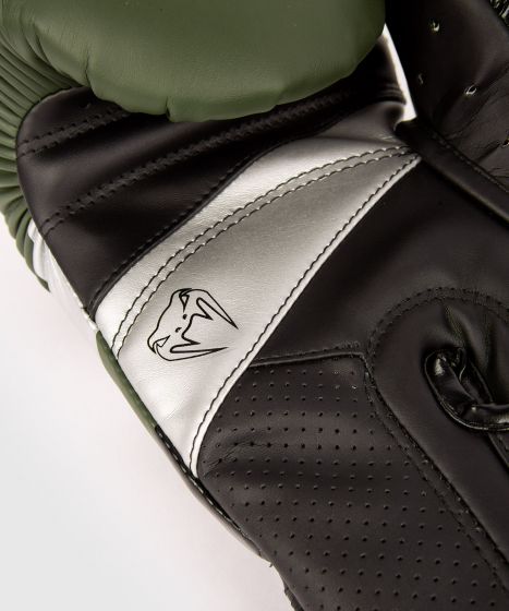 Venum Elite Evo 拳击手套 - 卡其/银色