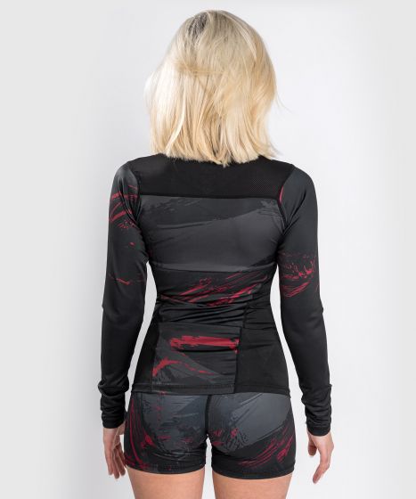 UFC |VENUM Authentic 格斗周 2.0 女士长袖紧身衣 - 黑/红色-