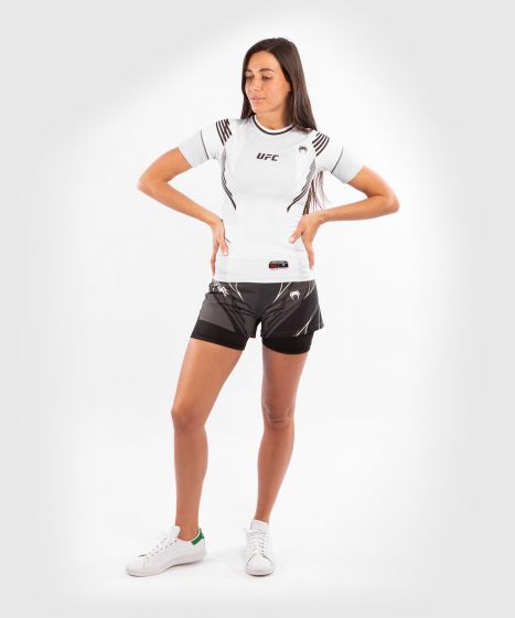 UFC| VENUM AUTHENTIC格斗之夜女士短袖紧身衣 - 白色
