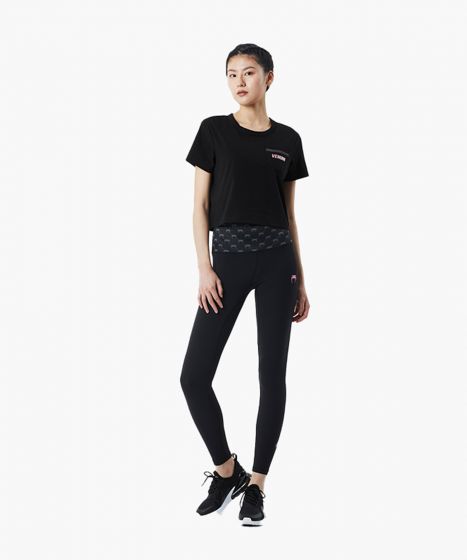 VENUM MONOGRAM 女士紧身裤 - 黑/粉金色