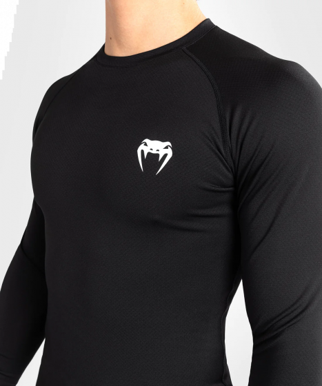 VENUM Contender 男士长袖紧身衣 - 黑/白色
