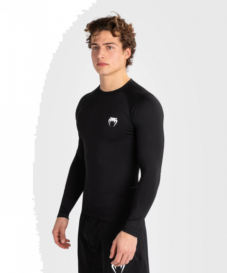 VENUM Contender 男士长袖紧身衣 - 黑/白色