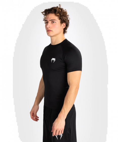 VENUM Contender 男士短袖紧身衣 - 黑/白色