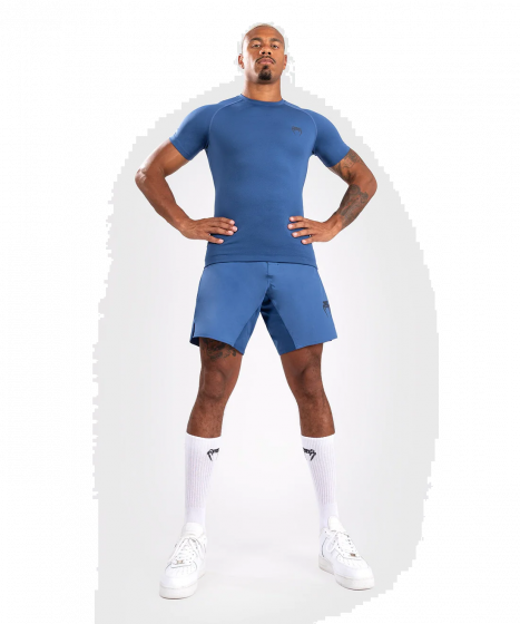 VENUM Contender 男士短袖紧身衣 - 蓝色