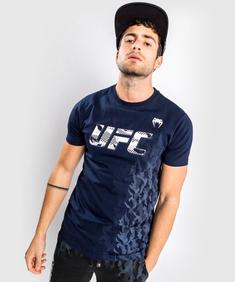 UFC｜ VENUM AUTHENTIC格斗周男士运动短袖 - 海军蓝色