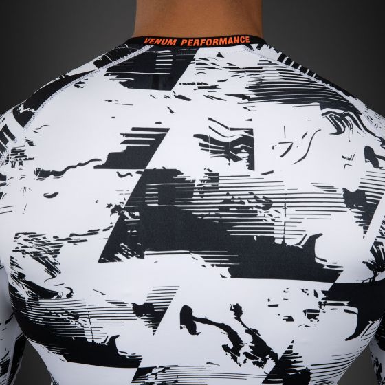 UFC Zenith | VENUM 格斗周 男士长袖紧身衣 - 黑/白/橙色