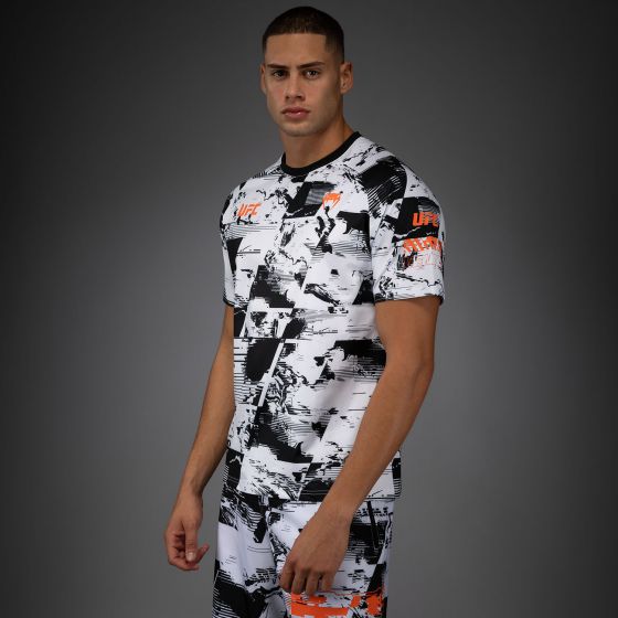 UFC Zenith | VENUM 格斗周 男士速干T恤 - 黑/白/橙色