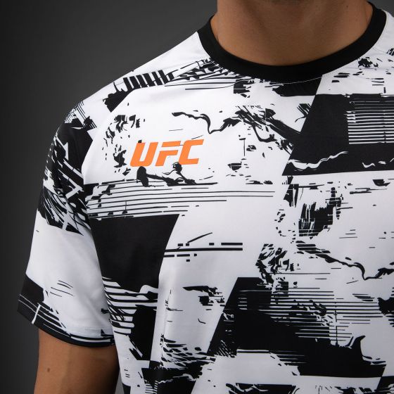 UFC Zenith | VENUM 格斗周 男士速干T恤 - 黑/白/橙色