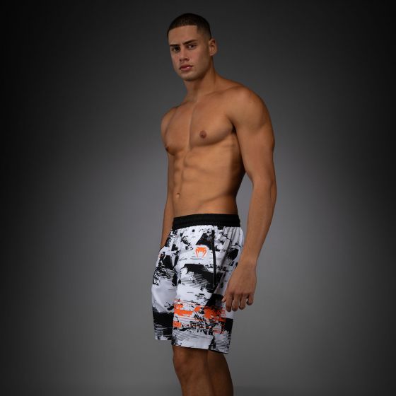 UFC Zenith | VENUM 格斗周 男士训练短裤 - 黑/白/橙色