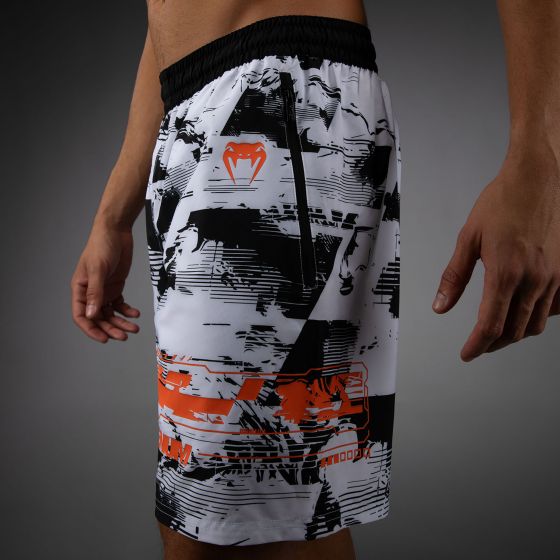 UFC Zenith | VENUM 格斗周 男士训练短裤 - 黑/白/橙色