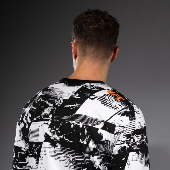 UFC Zenith | VENUM 格斗周  男士长袖T恤 - 黑/白/橙色