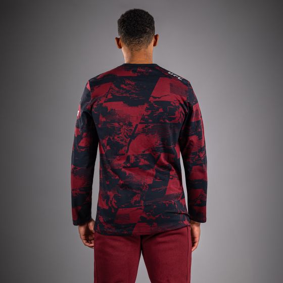 UFC Zenith | VENUM 格斗周  男士长袖T恤 - 海军蓝/酒红/银色