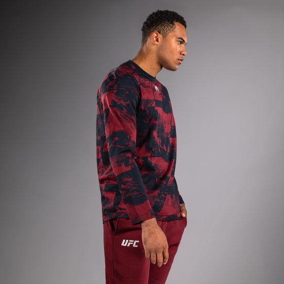 UFC Zenith | VENUM 格斗周  男士长袖T恤 - 海军蓝/酒红/银色
