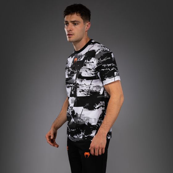 UFC Zenith | VENUM 格斗周 男士T恤 - 黑/白/橙色