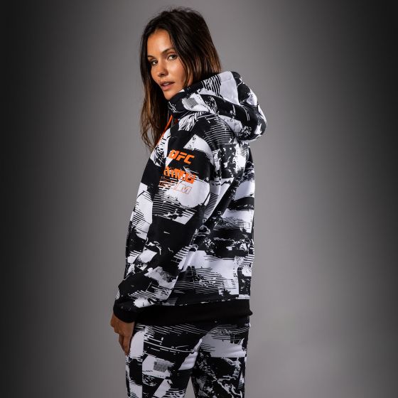 UFC Zenith | VENUM 格斗周 女士卫衣 - 黑/白/橙色