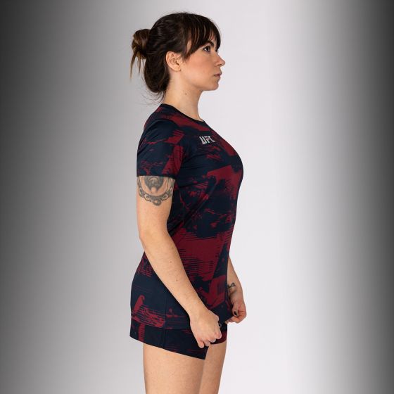 UFC Zenith | VENUM 格斗周  女士速干T恤 - 海军蓝/酒红/银色