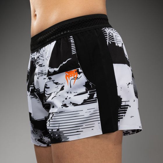 UFC Zenith | VENUM 格斗周 女士训练短裤 - 黑/白/橙色