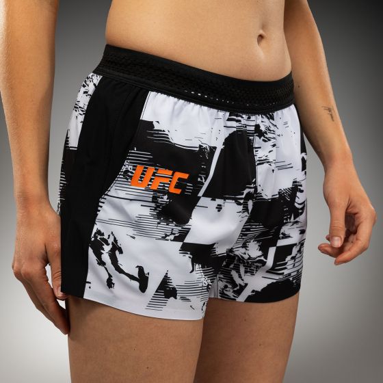 UFC Zenith | VENUM 格斗周 女士训练短裤 - 黑/白/橙色