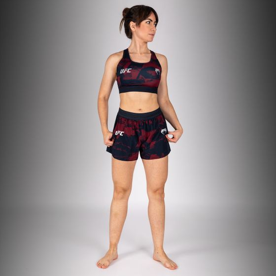 UFC Zenith | VENUM 格斗周  女士训练短裤 - 海军蓝/酒红/银色