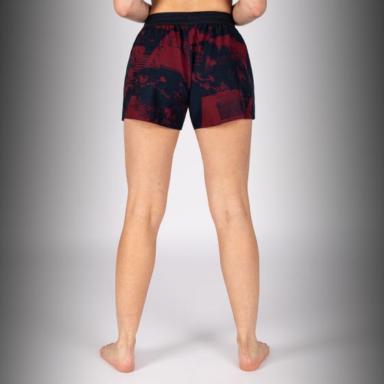 UFC Zenith | VENUM 格斗周  女士训练短裤 - 海军蓝/酒红/银色