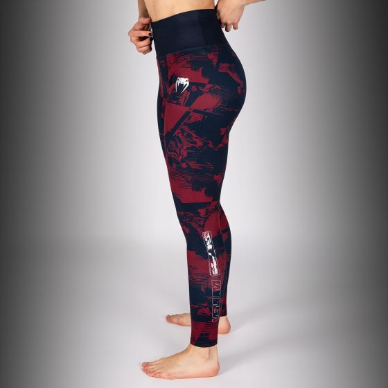 UFC Zenith | VENUM 格斗周 女士紧身长裤 - 海军蓝/酒红/银色