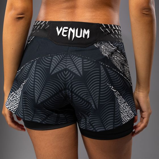 UFC Zenith | VENUM 格斗之夜 女士格斗短裤 - 黑/白色