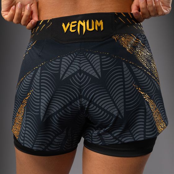 UFC Zenith | VENUM 格斗之夜 女士格斗短裤 - 黑/金色