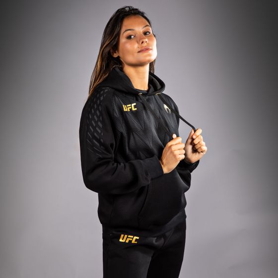 UFC Zenith | VENUM 经典复刻 女士连帽卫衣 - 黑/金色